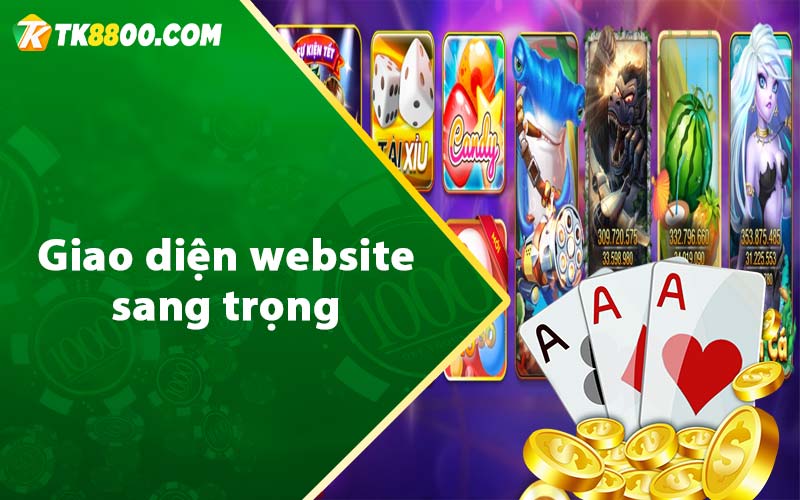 Giao diện website sang trọng 