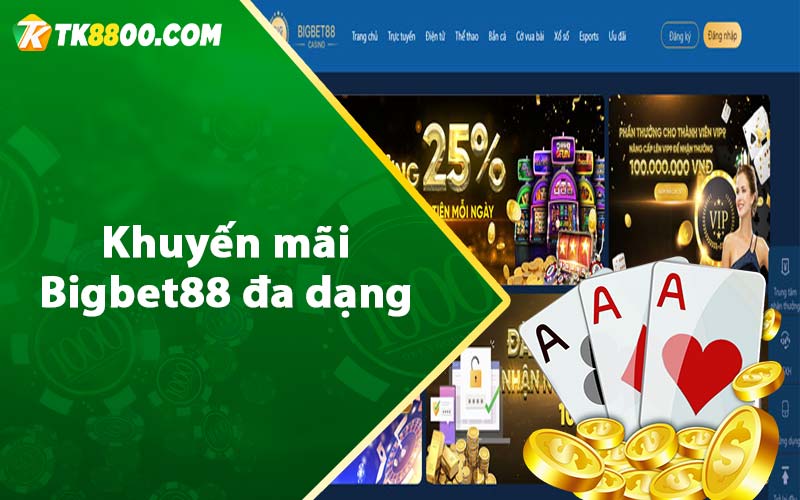 Khuyến mãi Bigbet88 đa dạng